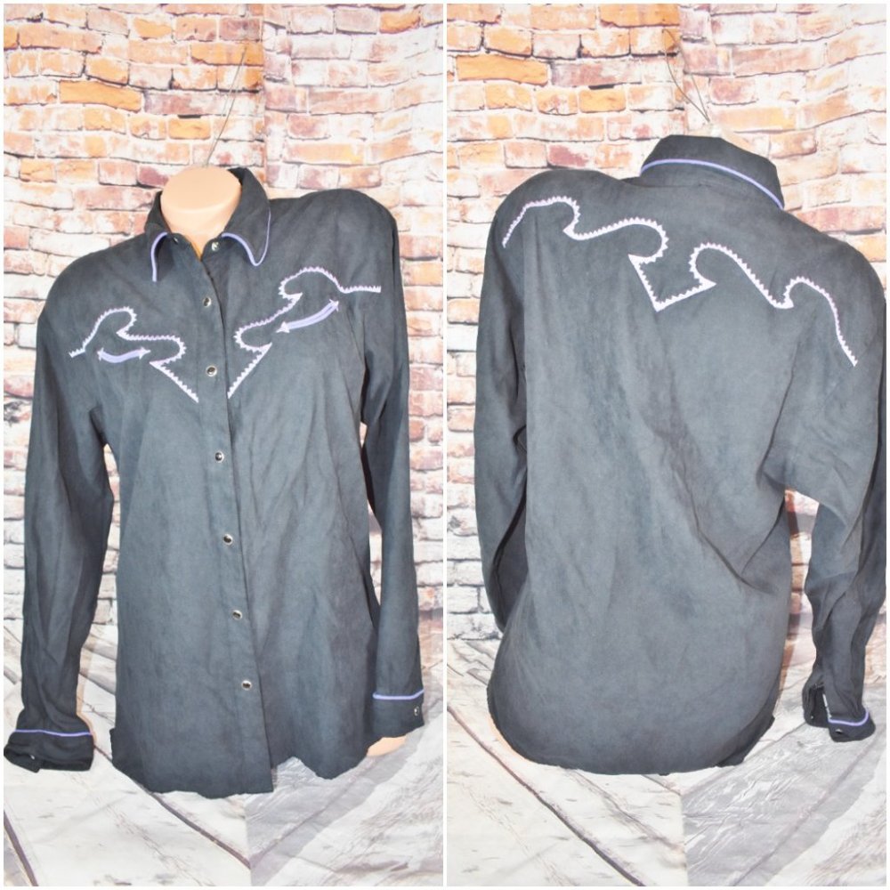 Wrangler Large Pearl Snap Poly Gaberdine Shirt